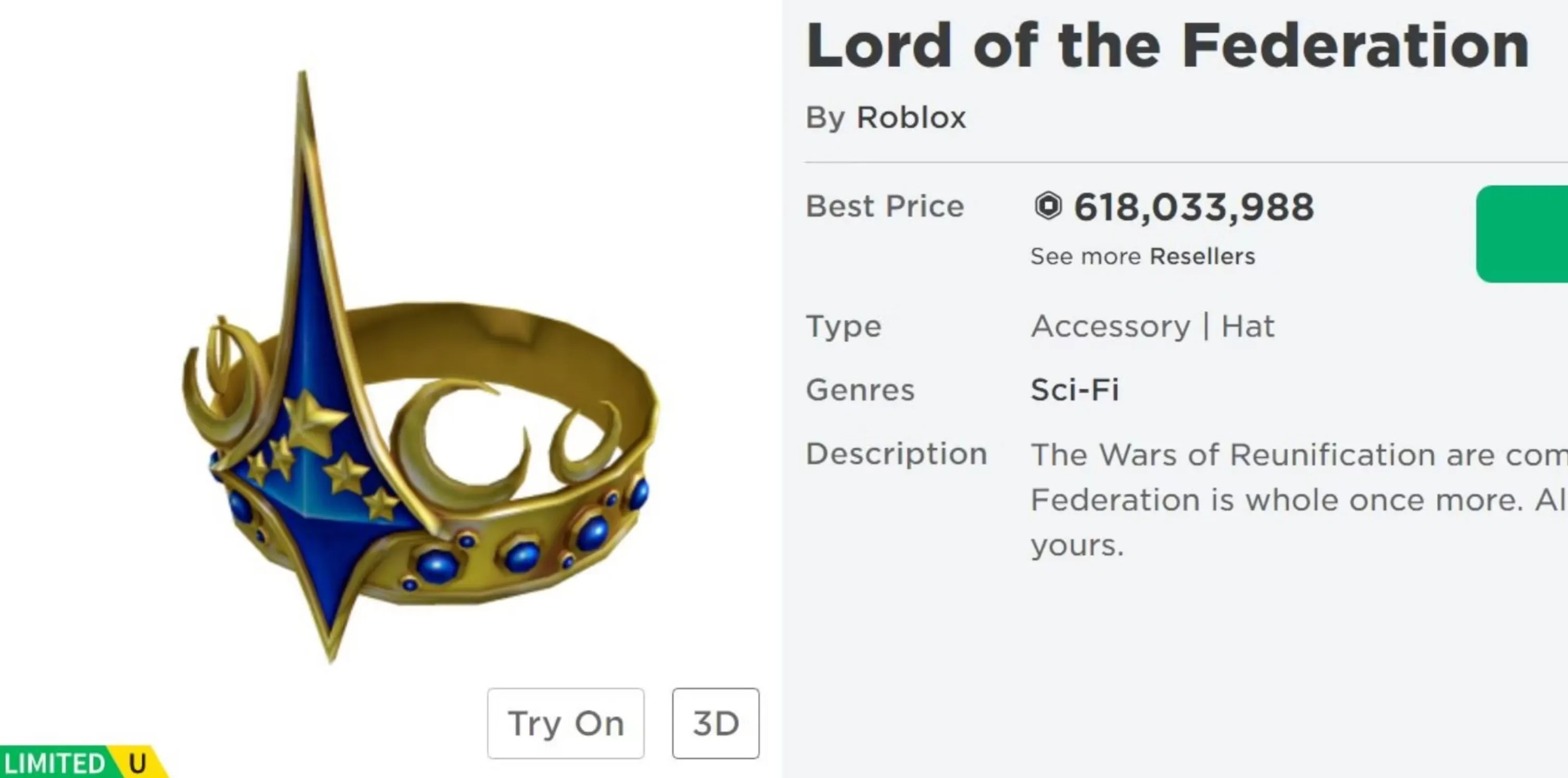 The 15 Rarest Roblox Limited Items 1v9 Lord Of The Federation